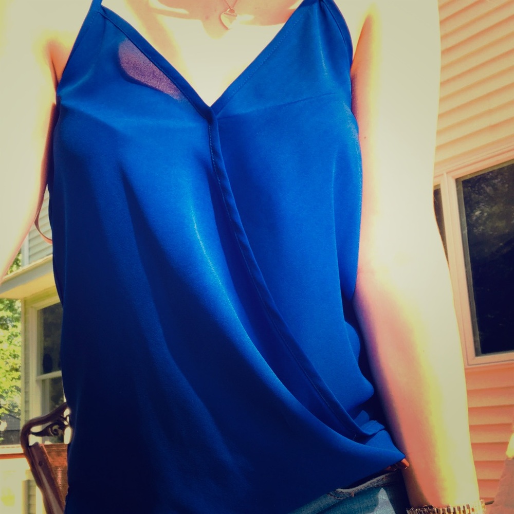 Royal blue blouse